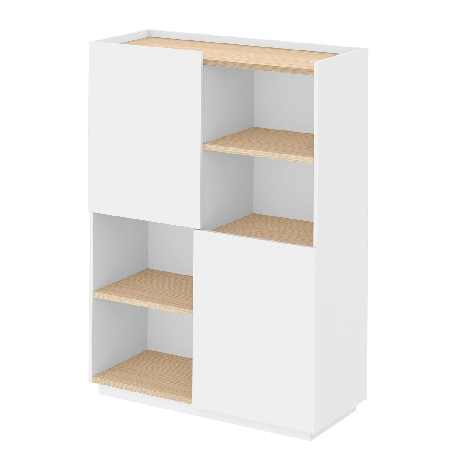 Temahome Highboard Nina - Echtholzfurnier - Weiß 1 Temahome Highboard Nina - Echtholzfurnier - Weiß