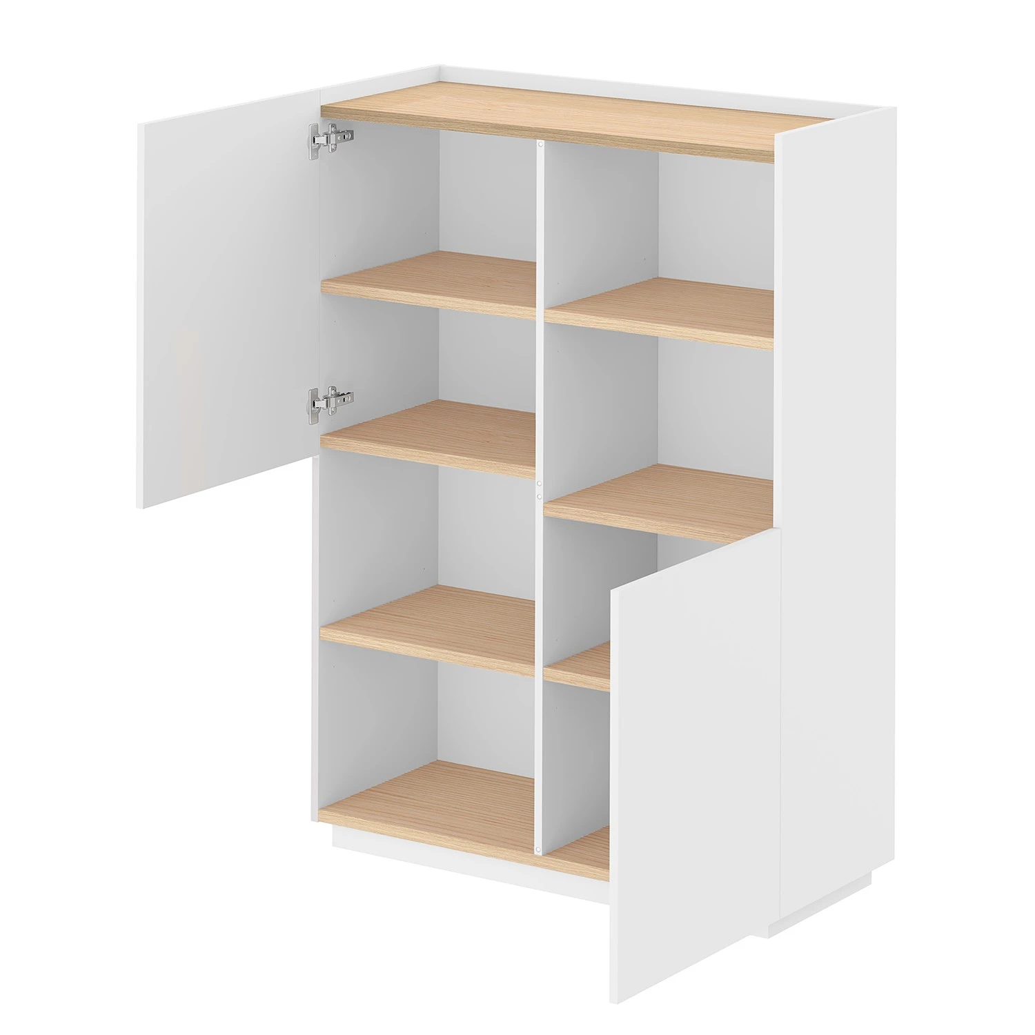 Temahome Highboard Nina - Echtholzfurnier - Weiß 4 Temahome Highboard Nina - Echtholzfurnier - Weiß – Bild 4