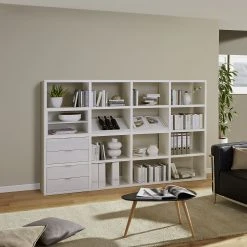 Fredriks Anbauregal Concept II - Hochglanz Weiß -Wohnzimmermöbel boutique en ligne anbauregal rodos ii hochglanz weiss 1890666