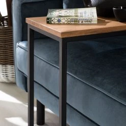 Ars manufacti Beistelltisch Montverde I - Eiche massiv / Metall - Eiche / Schwarz -Wohnzimmermöbel boutique en ligne beistelltisch montverde i eiche massiv metall eiche schwarz 4718328