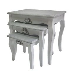 Maison Belfort Beistelltisch Middlefield (3er-Set) - Paulownia teilmassiv