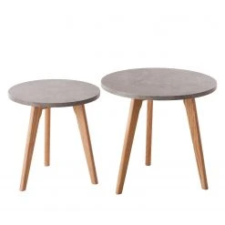 Mørteens Beistelltisch-Set Nilla II (2-teilig) - Beton Dekor -Wohnzimmermöbel boutique en ligne beistelltisch set nilla ii 2 teilig eiche teilmassiv marmor weiss dekor 4759528