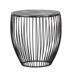 Ars manufacti Beistelltisch Suzu - Metall - Steingrau / Schwarz