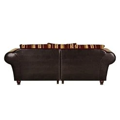 Maison Belfort Bigsofa Mosambik - Kunstleder / Webstoff - Dunkelbraun / Dunkelrot -Wohnzimmermöbel boutique en ligne bigsofa christian kunstleder schwarz webstoff dunkelrot 354575