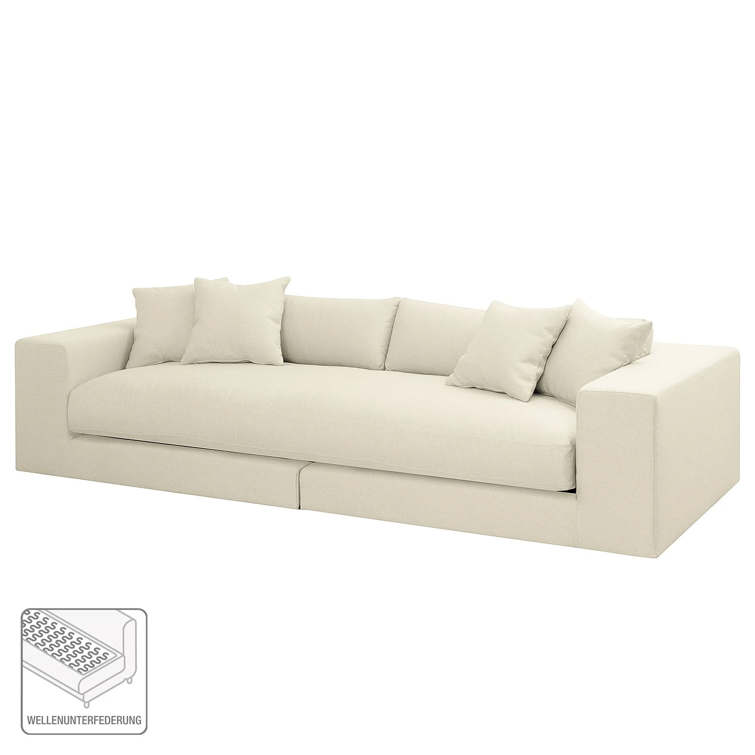 Loftscape Bigsofa Winwick Webstoff - Creme 2 Loftscape Bigsofa Winwick Webstoff - Creme – Bild 2