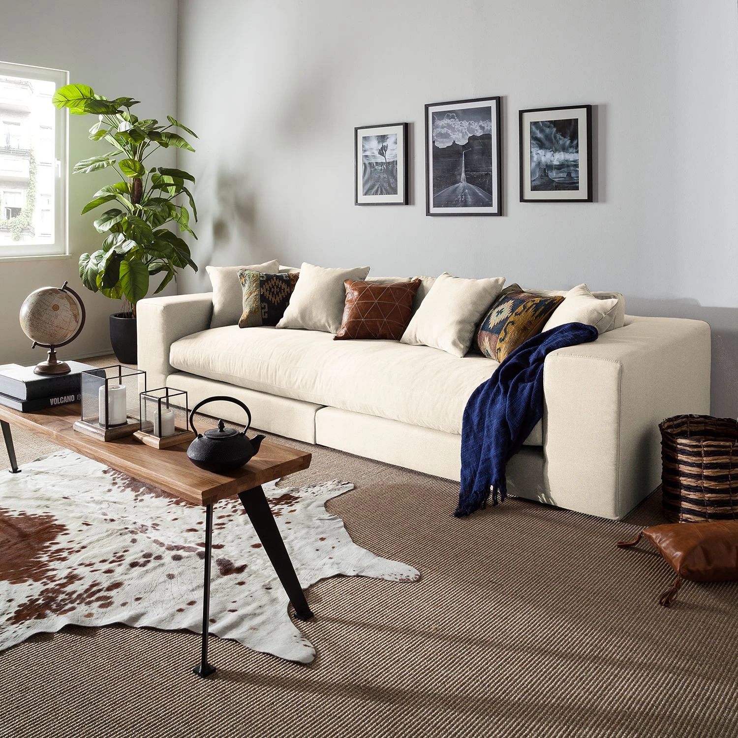 Loftscape Bigsofa Winwick Webstoff - Creme 3 Loftscape Bigsofa Winwick Webstoff - Creme – Bild 3