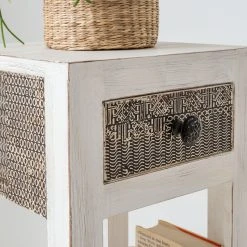 Wolf-Möbel Beistelltisch Goa White - Mehrfarbig -Wohnzimmermöbel boutique en ligne blumensaeule goa white mehrfarbig 4028188