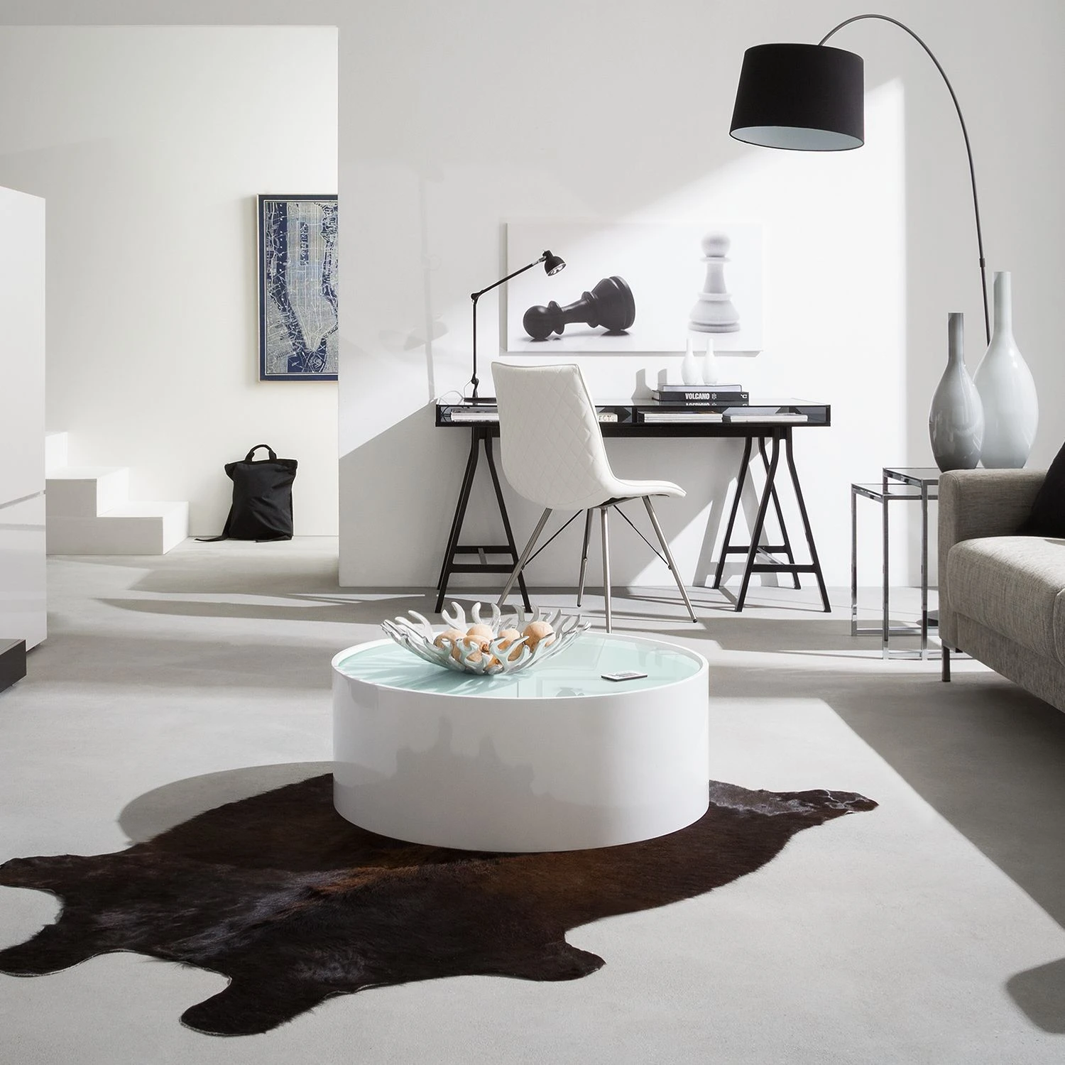 Fredriks Couchtisch Lounge - Hochglanz Weiß 2 Fredriks Couchtisch Lounge - Hochglanz Weiß – Bild 2