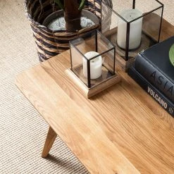 Ars Natura Couchtisch NambanWOOD - Eiche - 60 x 60 cm -Wohnzimmermöbel boutique en ligne couchtisch nambanwood massiv eiche 60 x 60 cm 4363496