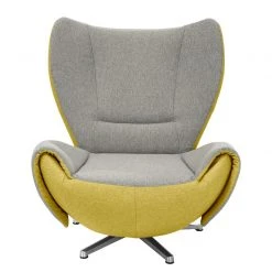 Tom Tailor Designersessel Tom Webstoff - Grau / Senfgelb