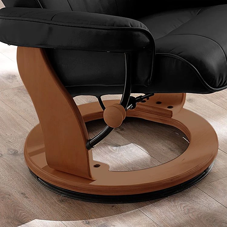 Modoform Relaxsessel Westerwald (mit Hocker) - Echtleder Schwarz 4 Modoform Relaxsessel Westerwald (mit Hocker) - Echtleder Schwarz – Bild 4