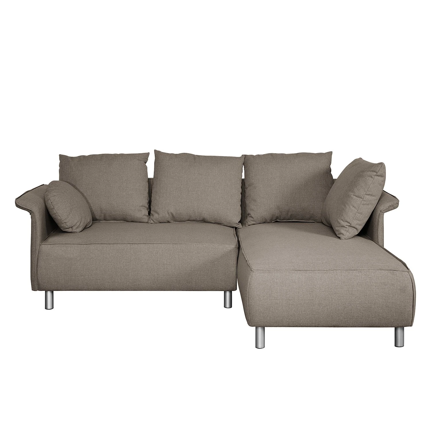 Fredriks Ecksofa Ambesia Strukturstoff Longchair - beidseitig montierbar - Cappuccino - Ohne Hocker 5 Fredriks Ecksofa Ambesia Strukturstoff Longchair - beidseitig montierbar - Cappuccino - Ohne Hocker – Bild 5