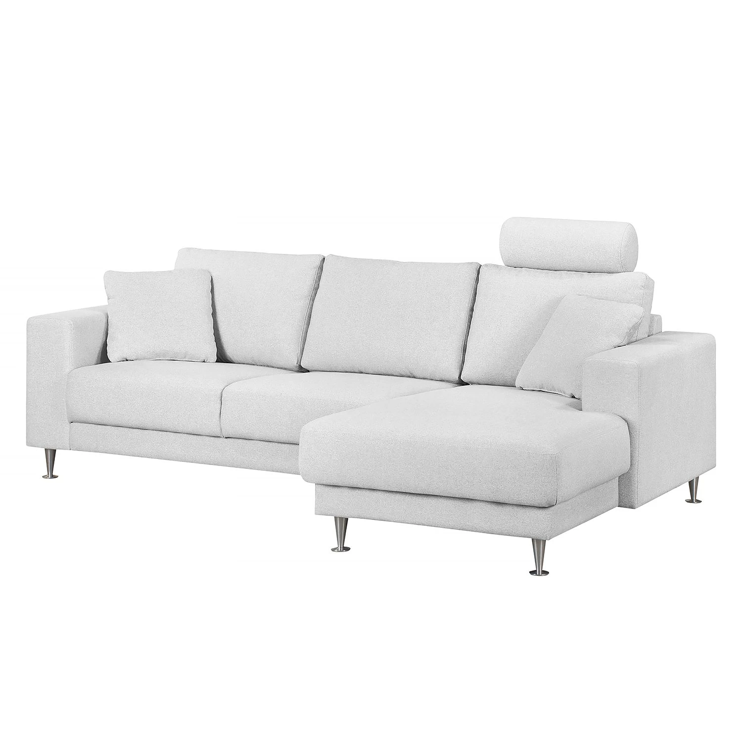 Fredriks Ecksofa Arietta I Webstoff - Platingrau - Longchair davorstehend rechts 5 Fredriks Ecksofa Arietta I Webstoff - Platingrau - Longchair davorstehend rechts – Bild 5