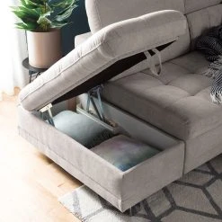 Fredriks Ecksofa Ayna - Kaschmir - Ottomane davorstehend links - Mit Schlaffunktion -Wohnzimmermöbel boutique en ligne ecksofa ayna microfaser ottomane davorstehend links mit schlaffunktion kaschmir 4947380