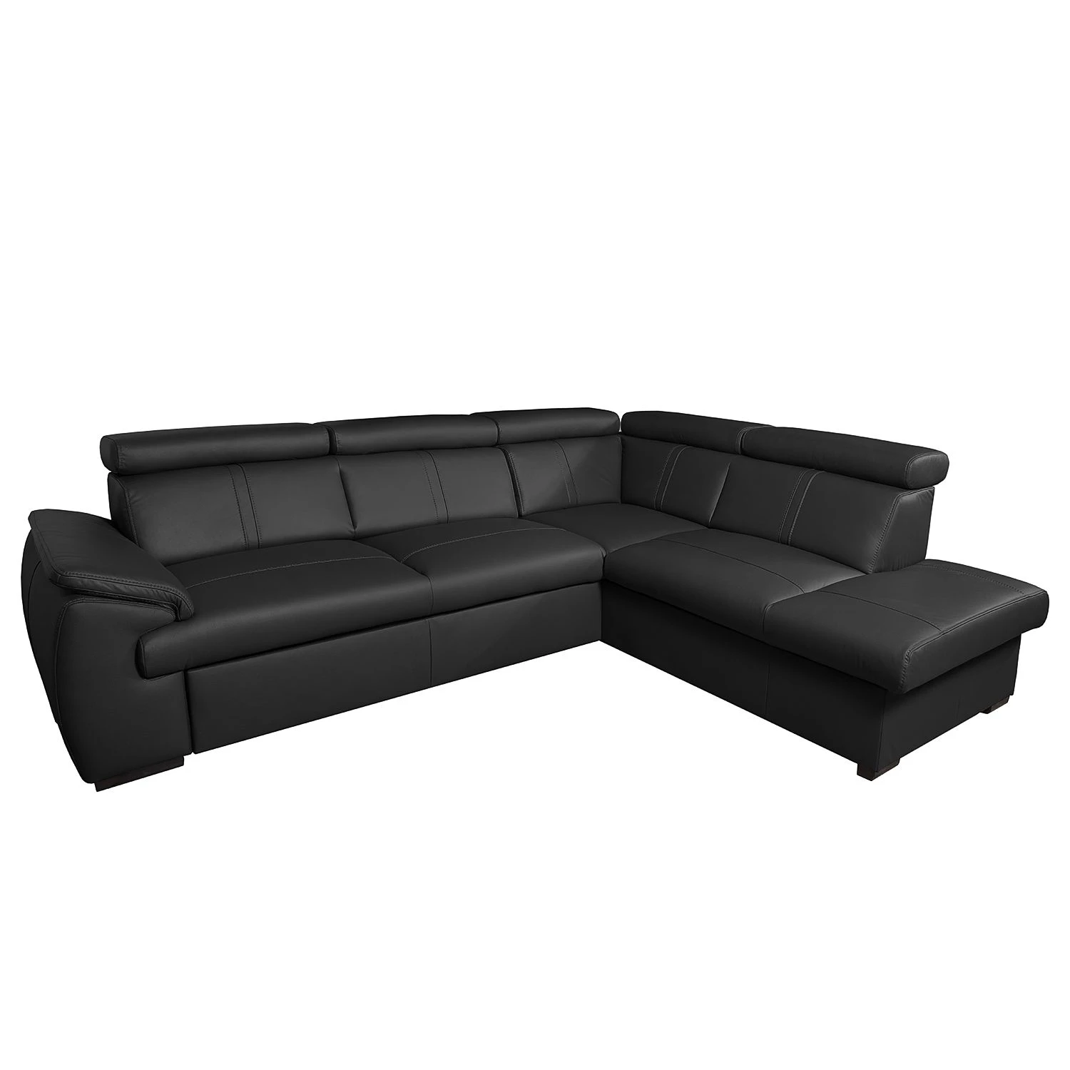 Loftscape Ecksofa Olival IV Echtleder - Schwarz - Schlaffunktion davorstehend links 1 Loftscape Ecksofa Olival IV Echtleder - Schwarz - Schlaffunktion davorstehend links