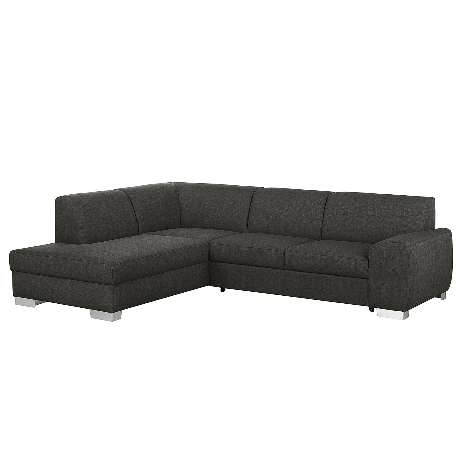 Fredriks Ecksofa Bollon Webstoff Dunkelgrau - Ottomane davorstehend links - Keine Funktion 1 Fredriks Ecksofa Bollon Webstoff Dunkelgrau - Ottomane davorstehend links - Keine Funktion