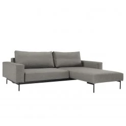 Innovation Möbel Ecksofa Bragi Webstoff - (mit Schlaffunktion) - Stoff Flashtex: Light Grey