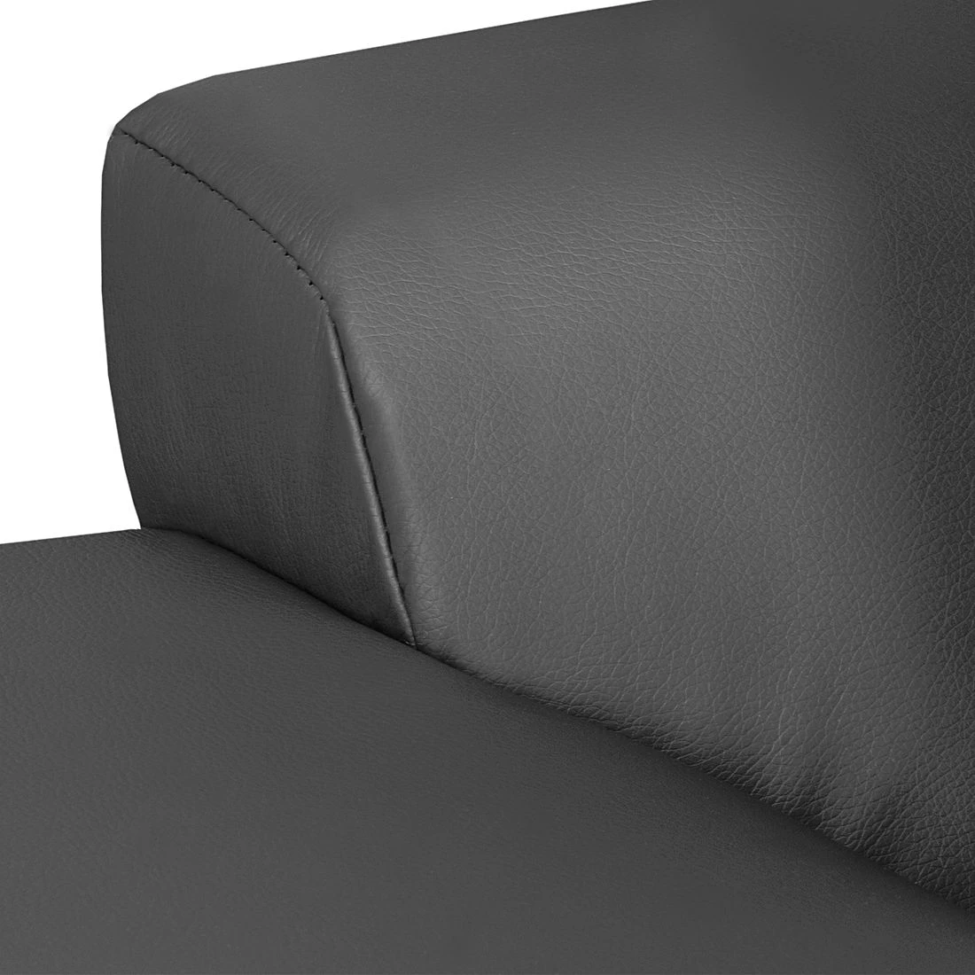 Roomscape Ecksofa Tosya - Kunstleder Anthrazit/Strukturstoff Grau - Ottomane davorstehend rechts 13 Roomscape Ecksofa Tosya - Kunstleder Anthrazit/Strukturstoff Grau - Ottomane davorstehend rechts – Bild 13