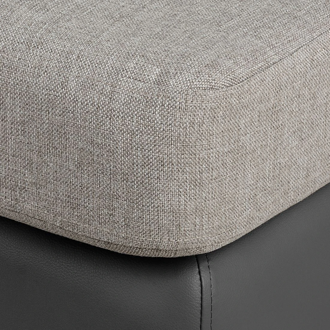 Roomscape Ecksofa Tosya - Kunstleder Anthrazit/Strukturstoff Grau - Ottomane davorstehend rechts 8 Roomscape Ecksofa Tosya - Kunstleder Anthrazit/Strukturstoff Grau - Ottomane davorstehend rechts – Bild 8