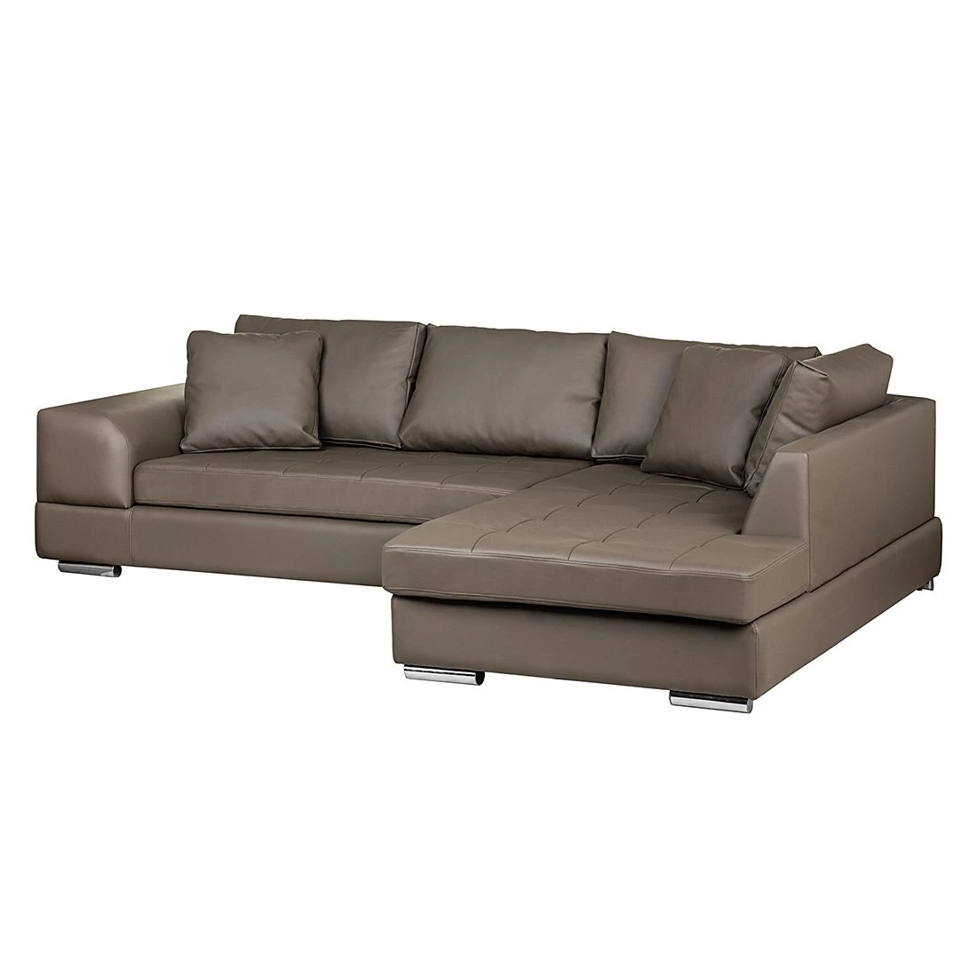 Roomscape Ecksofa Tosya - Kunstleder Braun - Ottomane davorstehend rechts 3 Roomscape Ecksofa Tosya - Kunstleder Braun - Ottomane davorstehend rechts – Bild 3