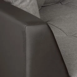 Roomscape Ecksofa Tosya - Kunstleder Dunkelbraun/Strukturstoff Grau - Ottomane davorstehend links 31 Roomscape Ecksofa Tosya - Kunstleder Dunkelbraun/Strukturstoff Grau - Ottomane davorstehend links -Wohnzimmermöbel boutique en ligne ecksofa brandon kunstleder dunkelbraun ottomane davorstehend links 395108