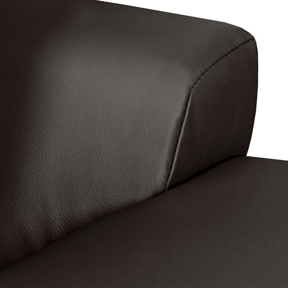 Roomscape Ecksofa Tosya - Kunstleder Dunkelbraun/Strukturstoff Grau - Ottomane davorstehend links 13 Roomscape Ecksofa Tosya - Kunstleder Dunkelbraun/Strukturstoff Grau - Ottomane davorstehend links – Bild 13