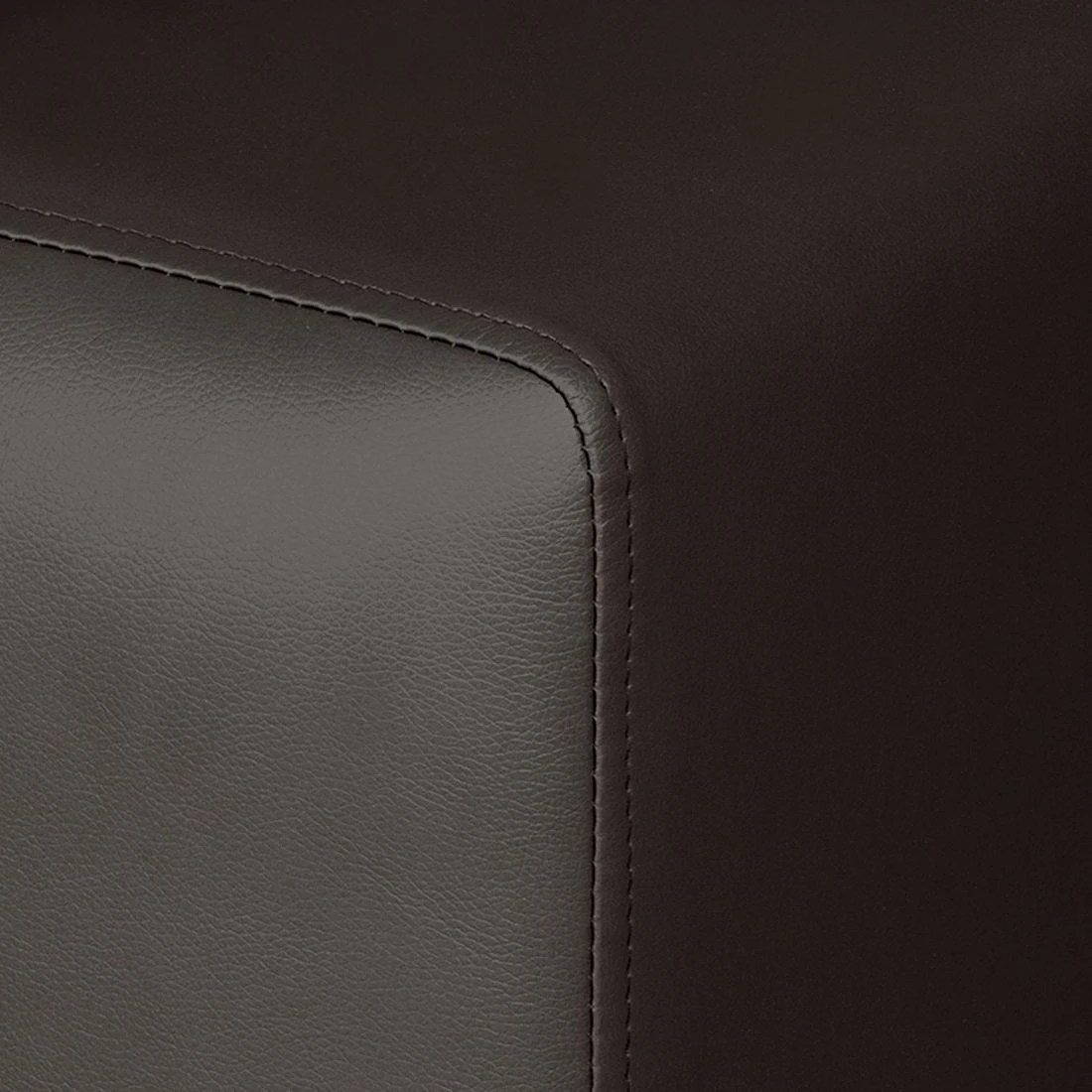 Roomscape Ecksofa Tosya - Kunstleder Dunkelbraun/Strukturstoff Grau - Ottomane davorstehend links 11 Roomscape Ecksofa Tosya - Kunstleder Dunkelbraun/Strukturstoff Grau - Ottomane davorstehend links – Bild 11