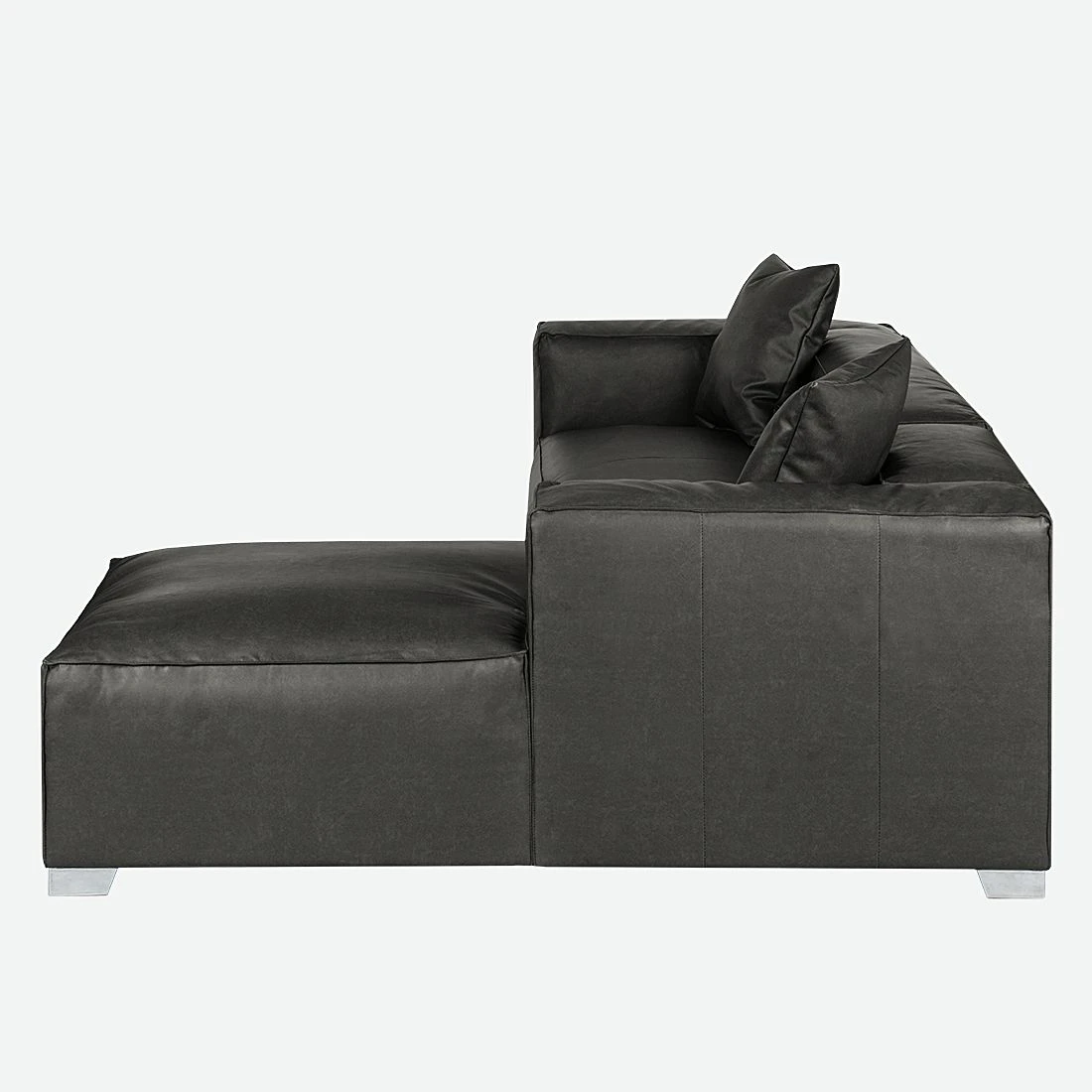 Loftscape Ecksofa Calli - Kunstleder Anthrazit - Longchair davorstehend rechts 4 Loftscape Ecksofa Calli - Kunstleder Anthrazit - Longchair davorstehend rechts – Bild 4