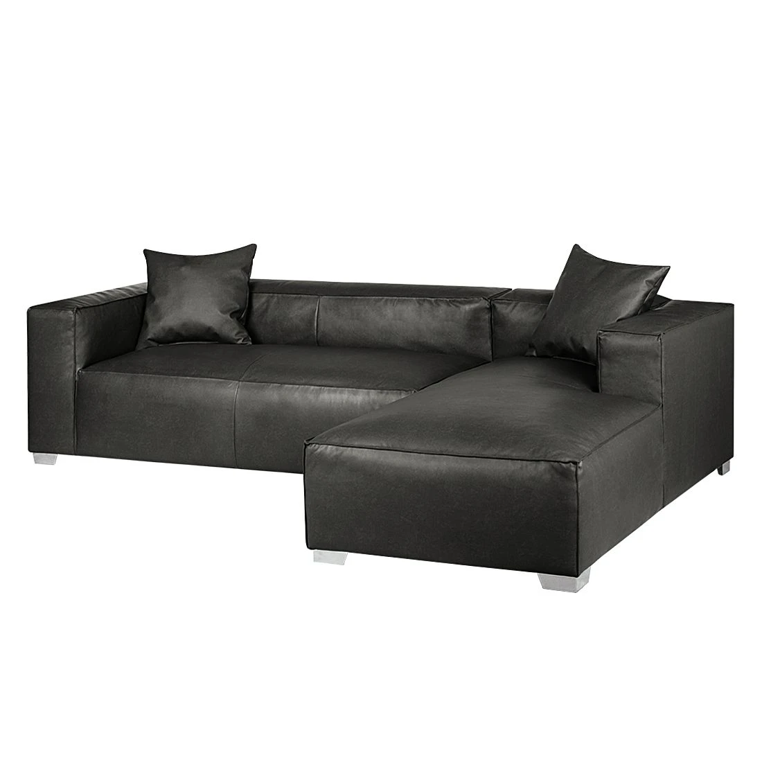 Loftscape Ecksofa Calli - Kunstleder Anthrazit - Longchair davorstehend rechts 3 Loftscape Ecksofa Calli - Kunstleder Anthrazit - Longchair davorstehend rechts – Bild 3