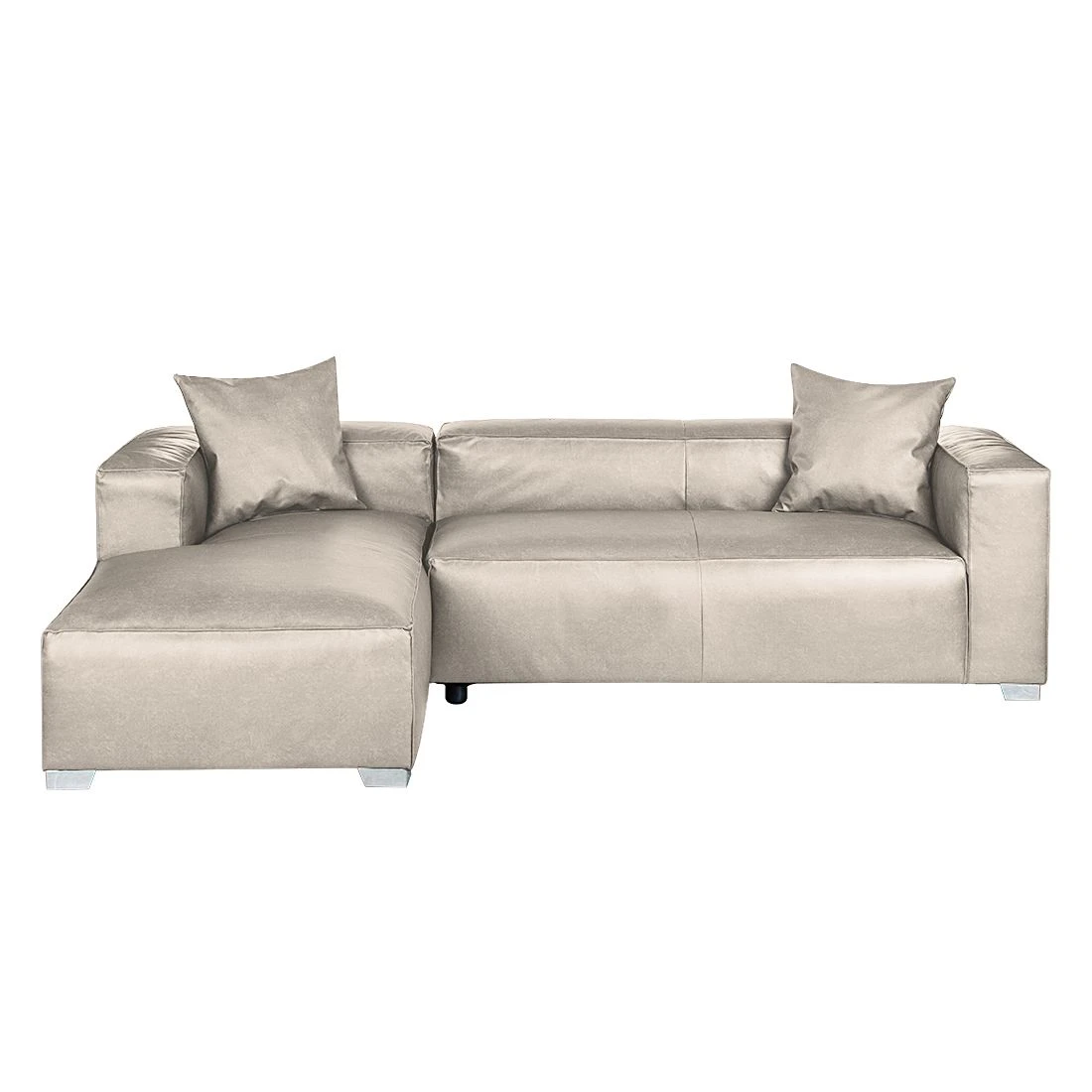 Loftscape Ecksofa Calli - Kunstleder Grau - Longchair davorstehend links 2 Loftscape Ecksofa Calli - Kunstleder Grau - Longchair davorstehend links – Bild 2