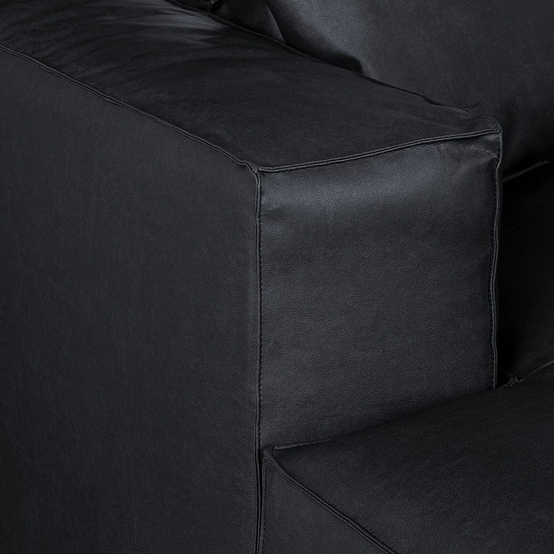 Loftscape Ecksofa Calli - Kunstleder Schwarz - Longchair davorstehend links 7 Loftscape Ecksofa Calli - Kunstleder Schwarz - Longchair davorstehend links – Bild 7