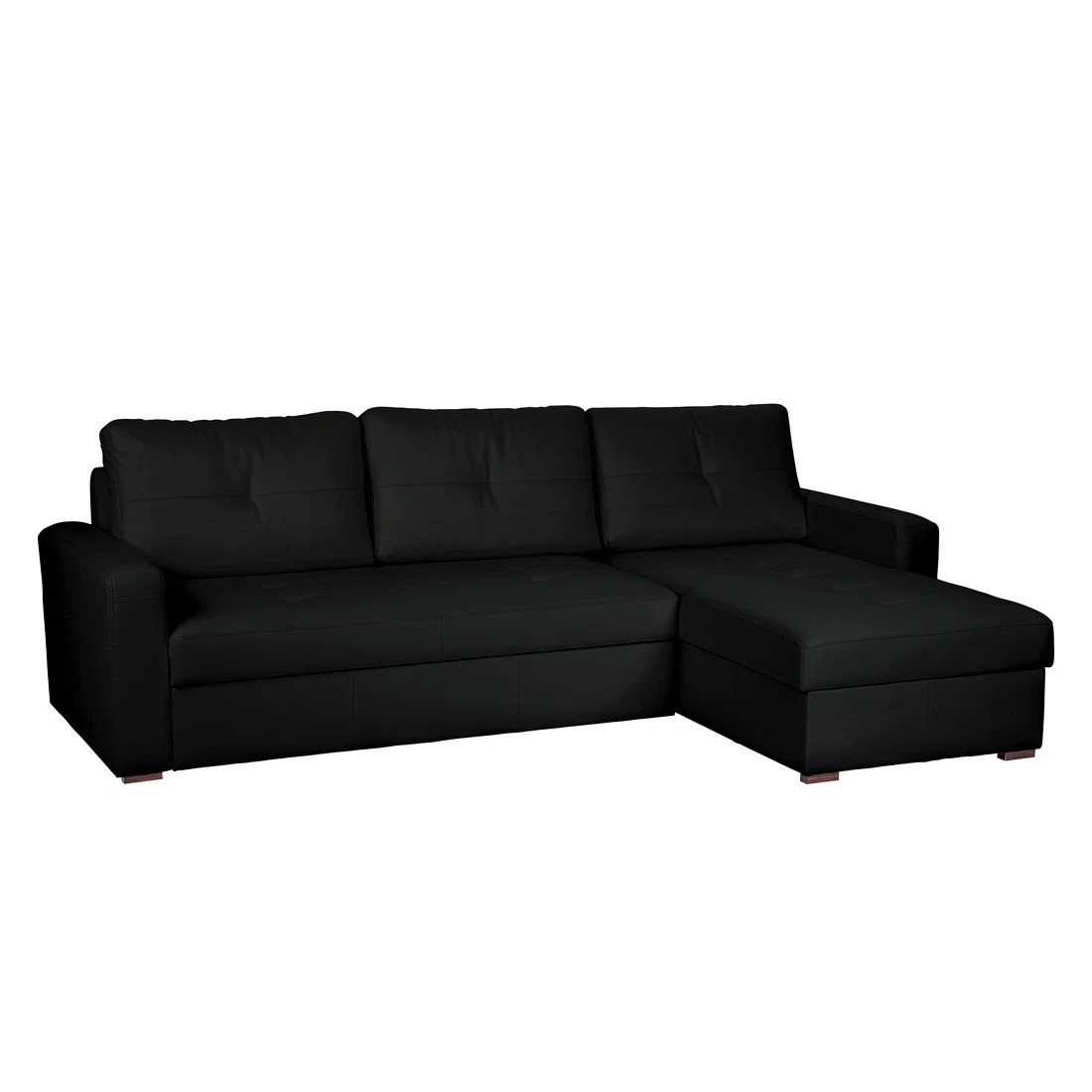 Fredriks Ecksofa Cavolo (mit Schlaffunktion) - Kunstleder Schwarz - Ottomane beidseitig montierbar 2 Fredriks Ecksofa Cavolo (mit Schlaffunktion) - Kunstleder Schwarz - Ottomane beidseitig montierbar – Bild 2
