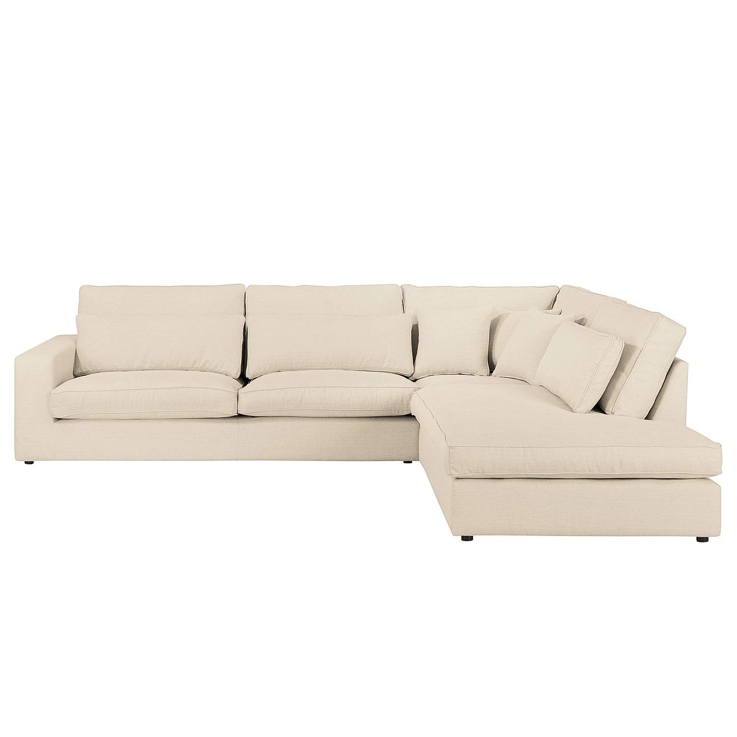 Naturoo Ecksofa Coolock Webstoff - Creme - Ottomane davorstehend rechts 3 Naturoo Ecksofa Coolock Webstoff - Creme - Ottomane davorstehend rechts – Bild 3