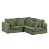 Maison Belfort Ecksofa Coral Beach Webstoff - Olivgrün - Armlehne davorstehend links
