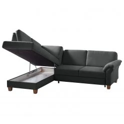 Ars Natura Ecksofa Davao - Microfaser -Wohnzimmermöbel boutique en ligne ecksofa davao microfaser ottomane davorstehend links mit schlaffunktion dunkelgrau 4796864