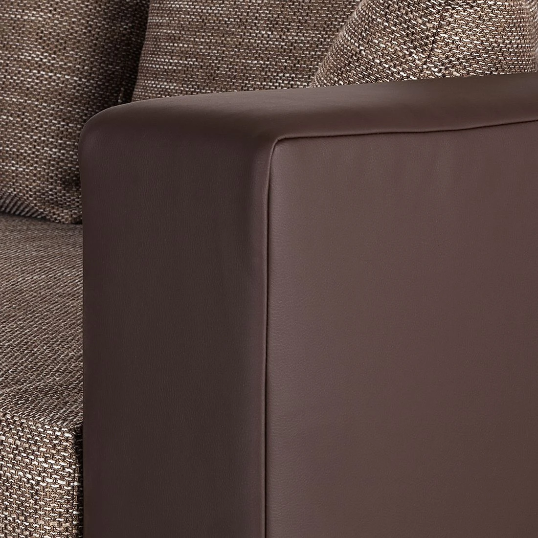 Fredriks Ecksofa Dublin I (mit Schlaffunktion) - Kunstleder/Strukturstoff - Dunkelbraun / Cappuccino - Breite: 254 cm 5 Fredriks Ecksofa Dublin I (mit Schlaffunktion) - Kunstleder/Strukturstoff - Dunkelbraun / Cappuccino - Breite: 254 cm – Bild 5