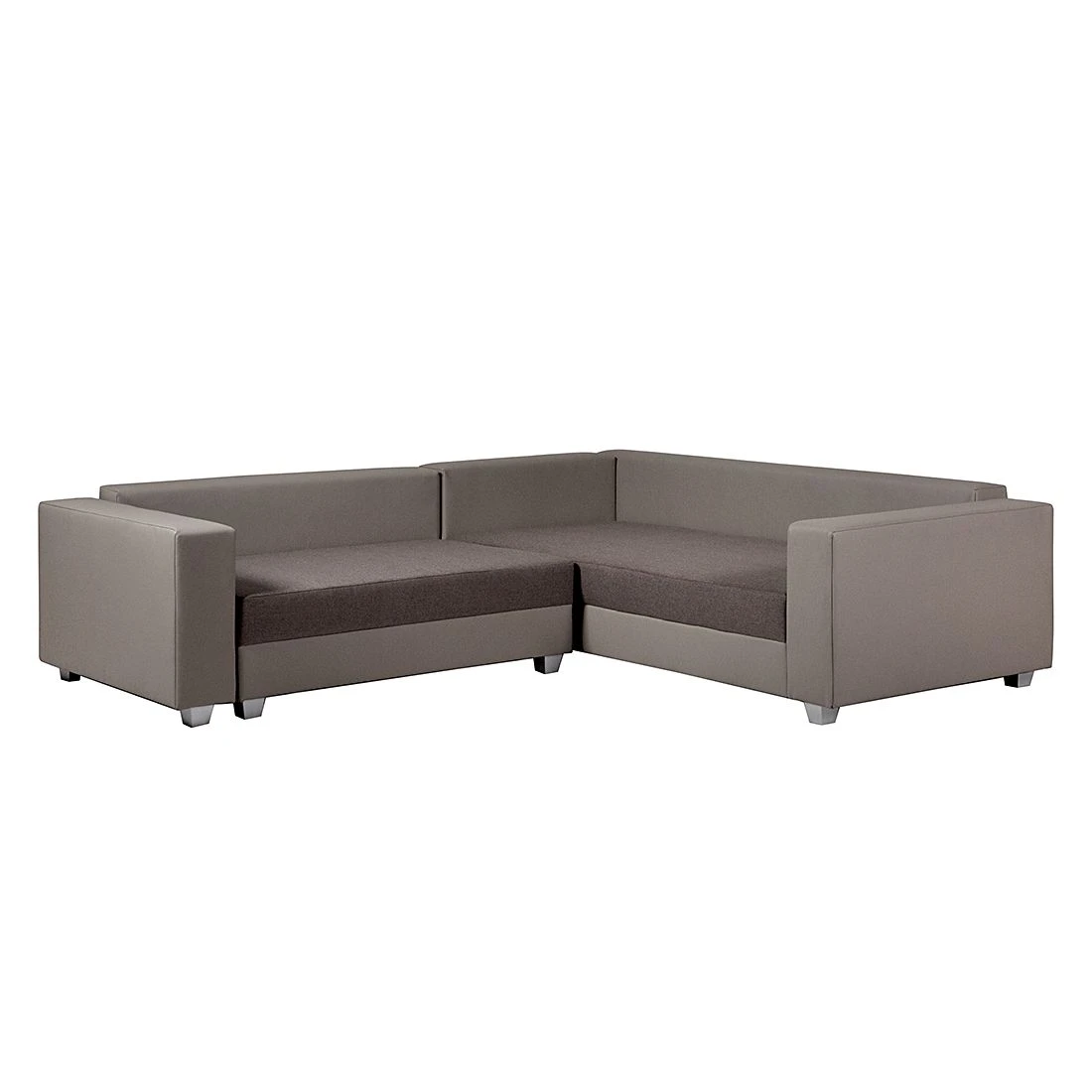 Fredriks Ecksofa Dublin I (mit Schlaffunktion) - Kunstleder/Strukturstoff - Taupe / Braun - Breite: 254 cm 5 Fredriks Ecksofa Dublin I (mit Schlaffunktion) - Kunstleder/Strukturstoff - Taupe / Braun - Breite: 254 cm – Bild 5