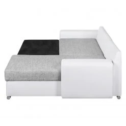 Fredriks Ecksofa Dulmen - mit Schlaffunktion / beidseitig montierbar - Kunstleder/Strukturstoff - Weiß / Hellgrau -Wohnzimmermöbel boutique en ligne ecksofa dulmen mit schlaffunktion beidseitig montierbar kunstleder strukturstoff weiss hellgrau 4965012