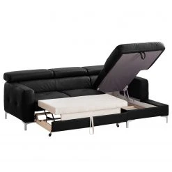 Cotta Ecksofa Eduardo I Echtleder - Schwarz - Longchair davorstehend rechts - Bettkasten - Schlaffunktion -Wohnzimmermöbel boutique en ligne ecksofa eduardo i echtleder longchair ottomane davorstehend rechts mit schlaffunktion schwarz 4905972