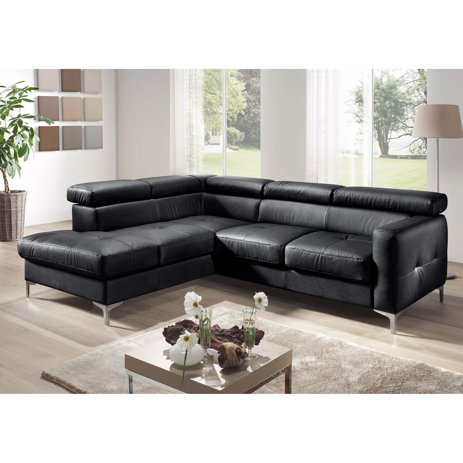 Cotta Ecksofa Eduardo II Echtleder - Schwarz - Longchair davorstehend links - Bettkasten - Schlaffunktion 3 Cotta Ecksofa Eduardo II Echtleder - Schwarz - Longchair davorstehend links - Bettkasten - Schlaffunktion – Bild 3