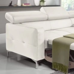 Cotta Ecksofa Eduardo Kunstleder - Weiß - Longchair davorstehend rechts - Bettkasten - Schlaffunktion -Wohnzimmermöbel boutique en ligne ecksofa eduardo kunstleder longchair ottomane davorstehend rechts mit schlaffunktion weiss 3465385