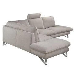 Fredriks Ecksofa Enzo - Strukturstoff Beige - Ottomane davorstehend links - Mit 2 Kopfstützen -Wohnzimmermöbel boutique en ligne ecksofa enzo strukturstoff beige ottomane davorstehend links 417991