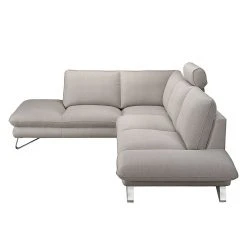 Fredriks Ecksofa Enzo - Strukturstoff Beige - Ottomane davorstehend links - Mit 2 Kopfstützen -Wohnzimmermöbel boutique en ligne ecksofa enzo strukturstoff beige ottomane davorstehend links 417995