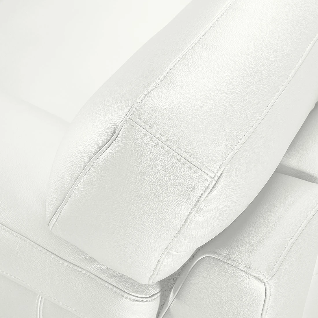 Ars manufacti Ecksofa Parlin Echtleder - Weiß - Longchair davorstehend rechts - Mit Kopfstütze 8 Ars manufacti Ecksofa Parlin Echtleder - Weiß - Longchair davorstehend rechts - Mit Kopfstütze – Bild 8