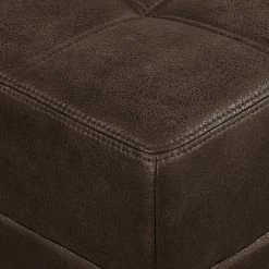 Ars manufacti Ecksofa Flesk Antiklederlook - Braun - Ottomane davorstehend links - Mit Hocker -Wohnzimmermöbel boutique en ligne ecksofa flesk microfaser mit hocker braun 4284500