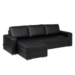 Fredriks Ecksofa Gigilio (mit Schlaffunktion) - Kunstleder Schwarz - Longchair beidseitig montierbar -Wohnzimmermöbel boutique en ligne ecksofa gigilio mit schlaffunktion kunstleder schwarz ottomane rechts links montierbar 1318537