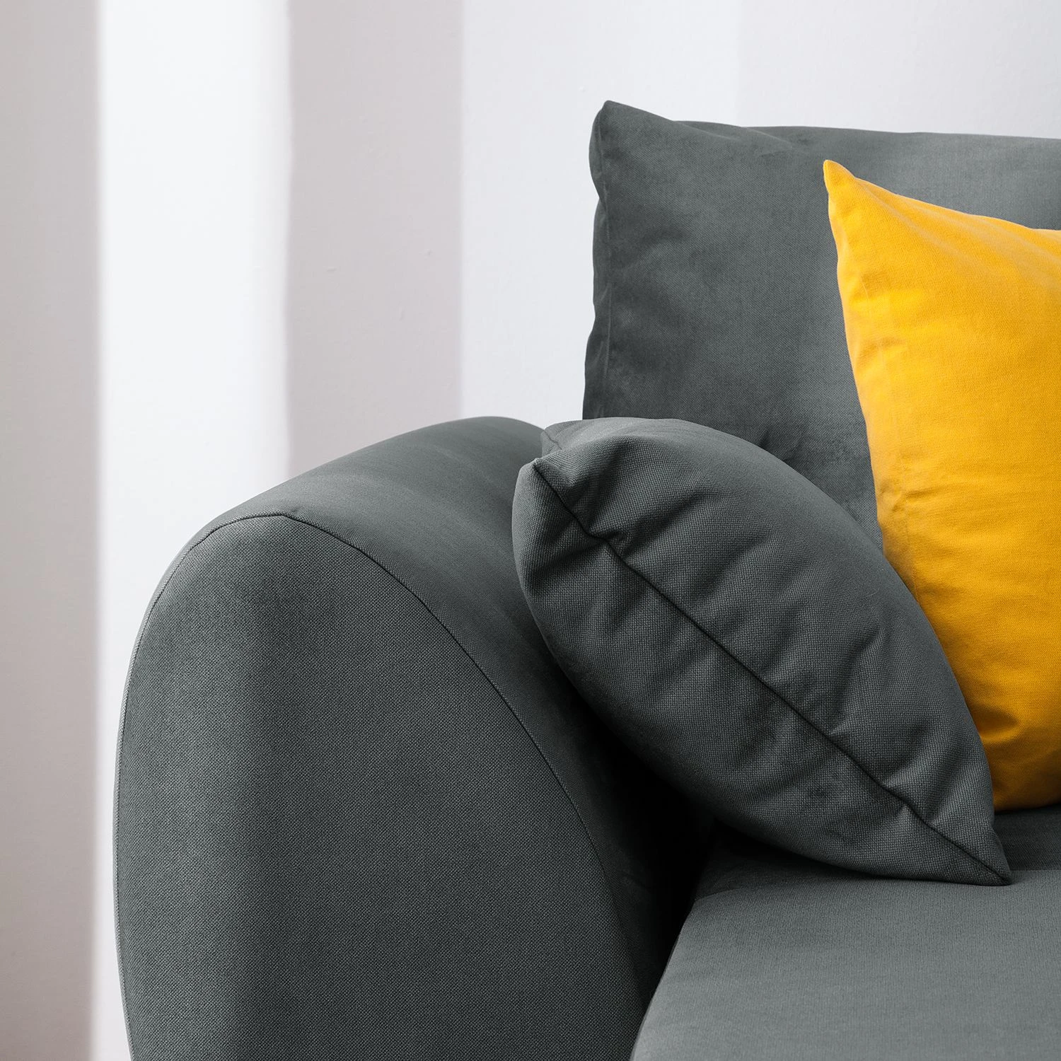 Roomscape Ecksofa Glenrock (mit Schlaffunktion) - beidseitig montierbar - Microfaser - Grau 8 Roomscape Ecksofa Glenrock (mit Schlaffunktion) - beidseitig montierbar - Microfaser - Grau – Bild 8