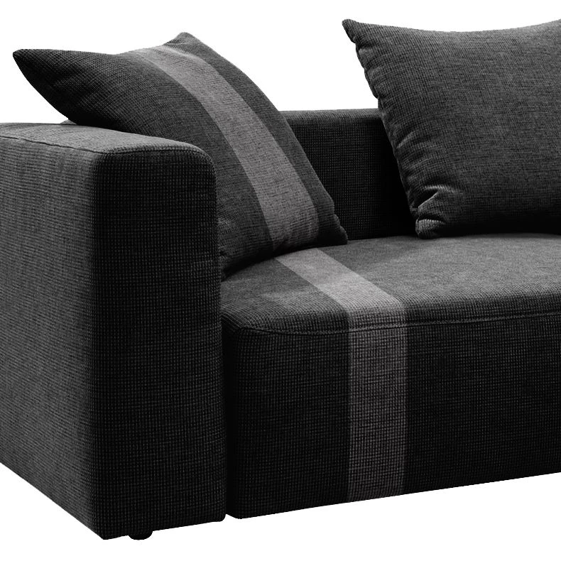 Tom Tailor Ecksofa Heaven Stripe Webstoff Longchair - davorstehend rechts - Schwarz / Grau - Ohne Kissen 3 Tom Tailor Ecksofa Heaven Stripe Webstoff Longchair - davorstehend rechts - Schwarz / Grau - Ohne Kissen – Bild 3