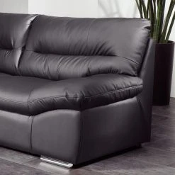 Cotta Ecksofa Howard (mit Schlaffunktion) - Kunstleder Schwarz - Bettfunktion davorstehend links -Wohnzimmermöbel boutique en ligne ecksofa howard mit schlaffunktion kunstleder schwarz bettfunktion davorstehend links 426815