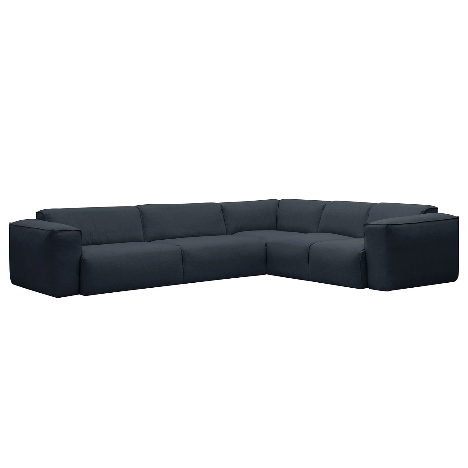 Studio Copenhagen Ecksofa HUDSON mit Rundecke - Webstoff Anda II: Grau - Ecke davorstehend rechts 1 Studio Copenhagen Ecksofa HUDSON mit Rundecke - Webstoff Anda II: Grau - Ecke davorstehend rechts